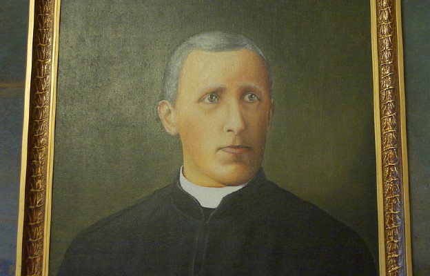 Obraz św. ks. Zygmunta Gorazdowskiego w kaplicy jego imienia w klasztorze Franciszkanów w Sanoku