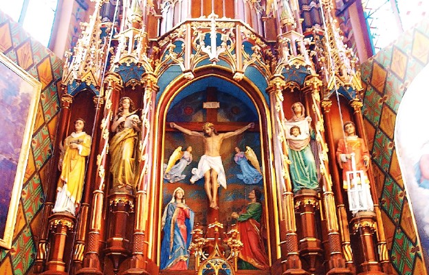 Ołtarz boczny z kościoła św. Joachima w Sosnowcu-Zagórzu
wyrzeźbiony przez Pawła Turbasa