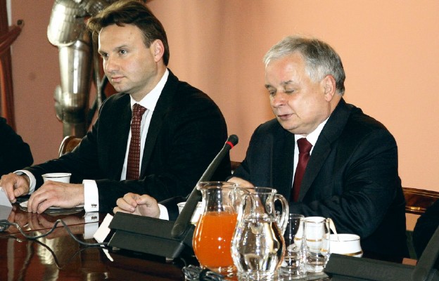 Andrzej Duda z prezydentem Lechem Kaczyńskim