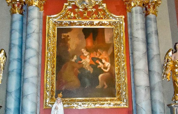 Odrestaurowany ołtarz z obrazem
św. Katarzyny adorującej Dzieciątko