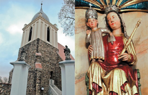 Figura Matki Bożej Oblubienicy Ducha Świętego i kościół św. Marcina 
w Świdnicy