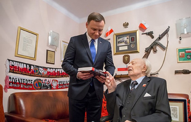 Prezydent Andrzej Duda i Henryk Kończykowski ps. Halicz