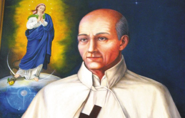 O. Stanisław Papczyński (jako orędownik
dusz czyśćcowych przedstawiany
jest z krucyfiksem) – obraz z jednego
z podkarpackich kościołów
