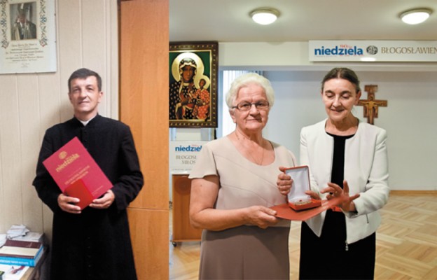Ks. Andrzej Chwał, Genowefa Turek otrzymała Medal „Mater Verbi” z rąk Lidii Dudkiewicz 