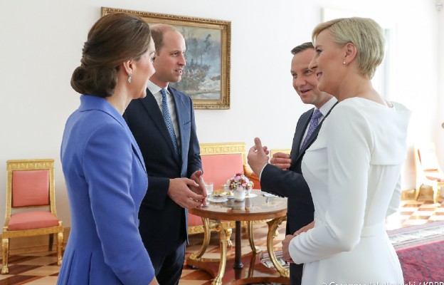 Spotkanie Prezydenta RP Andrzeja Dudy i Małżonki Agaty Kornhauser-Dudy z Jego Królewską Wysokością Williamem Księciem Cambridge i Jej Królewską Wysokością Catherine Księżną Cambridge 