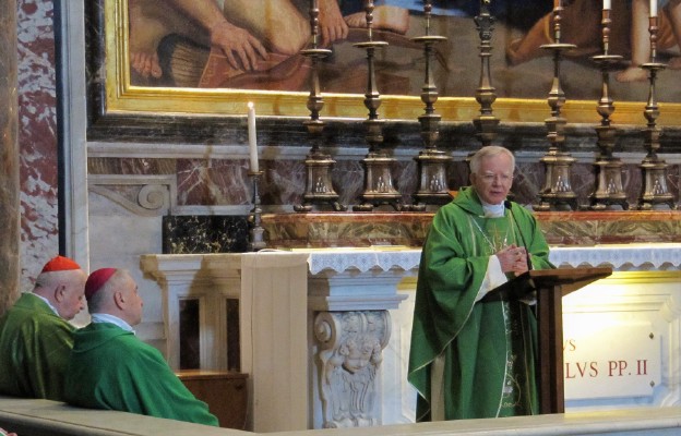 Msza przy grobie św. Jana Pawła II