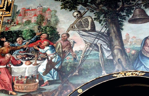 Dzwon śmierci – beztroska zabawa, która kiedyś musi się skończyć... (fragment obrazu z kościoła parafialnego w Krośnie)