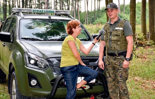 Autorka audycji podczas jednej z rozmów