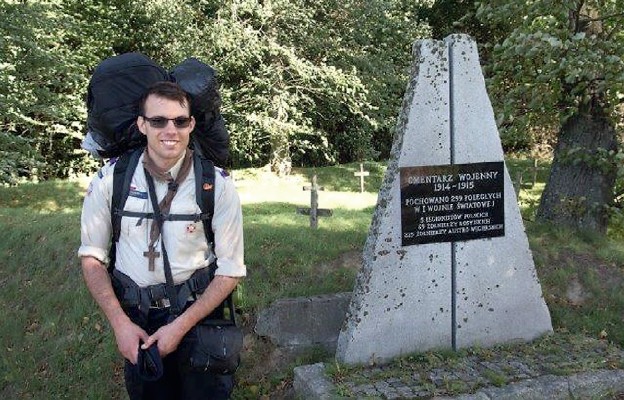 Krzysztof Żochowski w drodze na Święty Krzyż