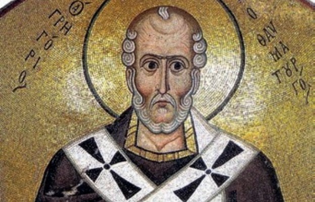 Św. Grzegorz z Nyssy, mozaika w prawosławnym klasztorze Osios Lukas w Grecji