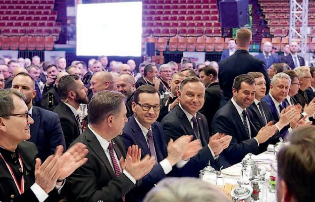 Prezydent Andrzej Duda i premier Mateusz Morawiecki na uroczystościach