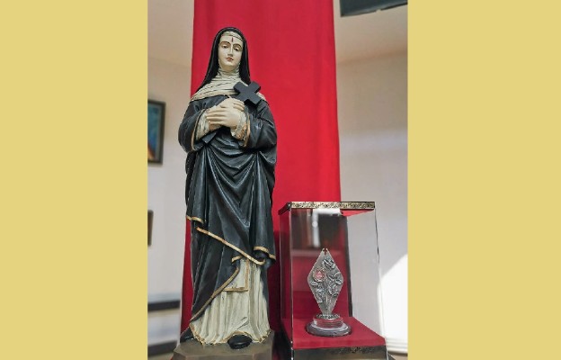 Figura i relikwie św. Rity na Karolówce