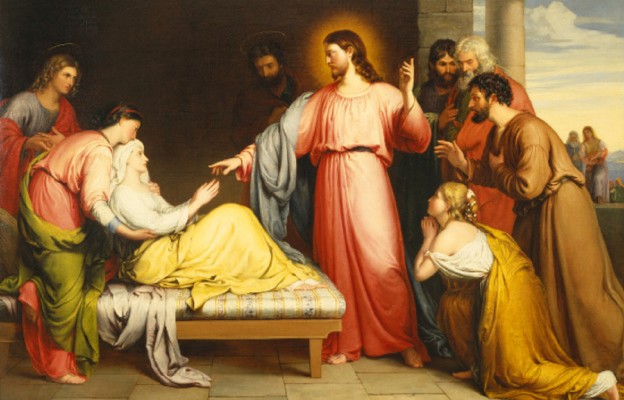 Chrystus uzdrawia teściową św. Piotra,  John Bridges, 1839
