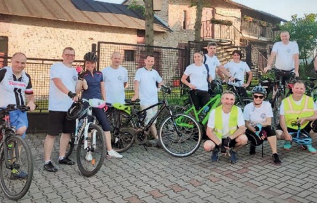 Uczestnicy tegorocznej sosnowieckiej pielgrzymki rowerowej na Jasną Górę