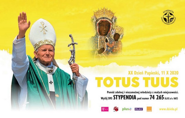 XX Dzień Papieski pod hasłem "Totus Tuus" - w niedzielę 11 października | Niedziela.pl