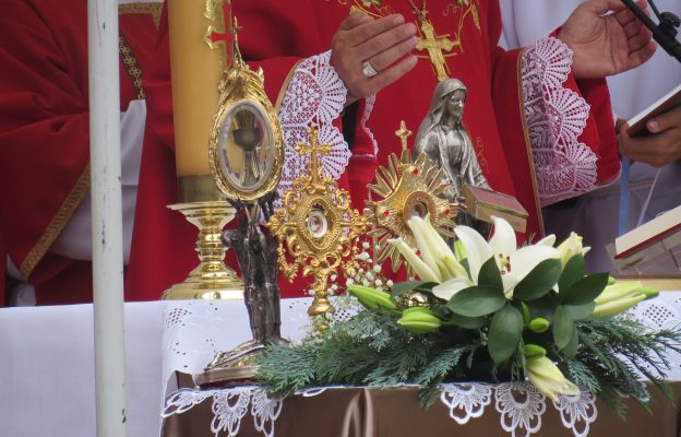 Relikwie św. Maksymiliana towarzyszyły uroczystościom kolbiańskim w Oświęcimiu. 