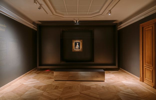 Wśród wyeksponowanych, niezwykle cennych dzieł znajduje się  „Dama z gronostajem” Leonarda da Vinci