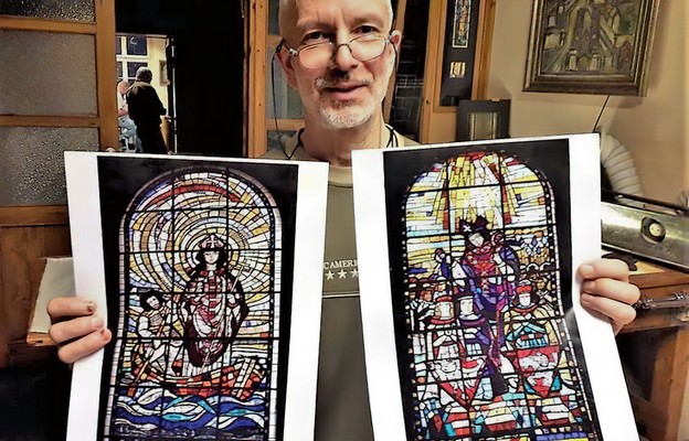 Zbigniew Jaworski: – Witraże przedstawione na kartuszach zostały już zrewitalizowane i zamontowane w kościele
