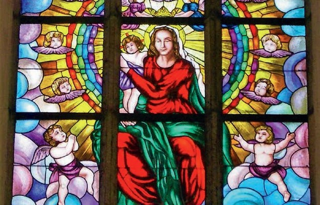 Widok Lwowa i cudowny wizerunek Matki Bożej z lwowskiej katedry