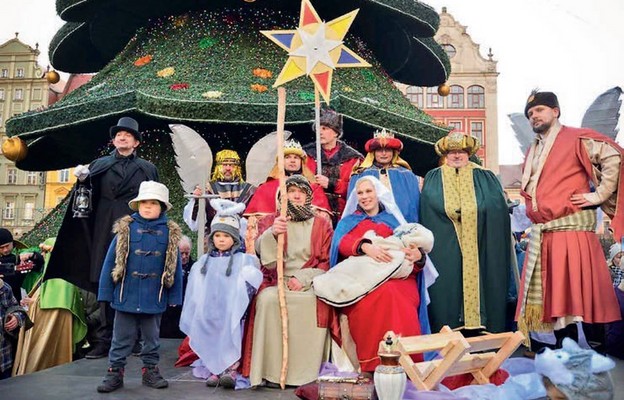 Święta Rodzina i Trzej Królowie na wrocławskim Rynku