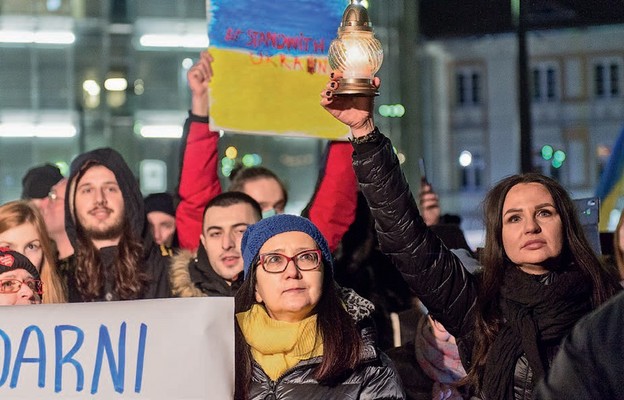 Łodzianie manifestowali wsparcie dla Ukrainy