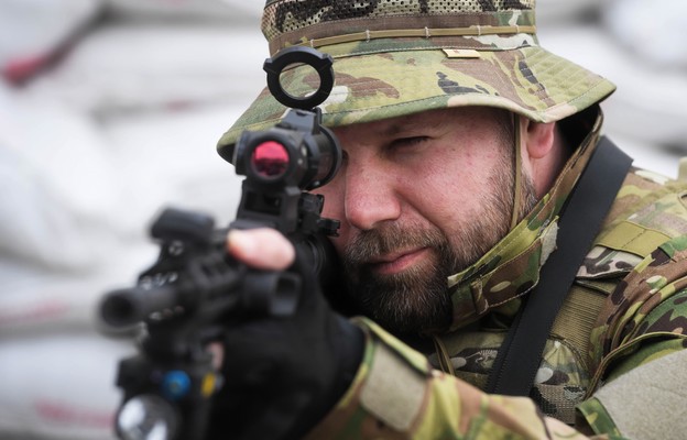 Ukraiński żołnierz w Kijowie