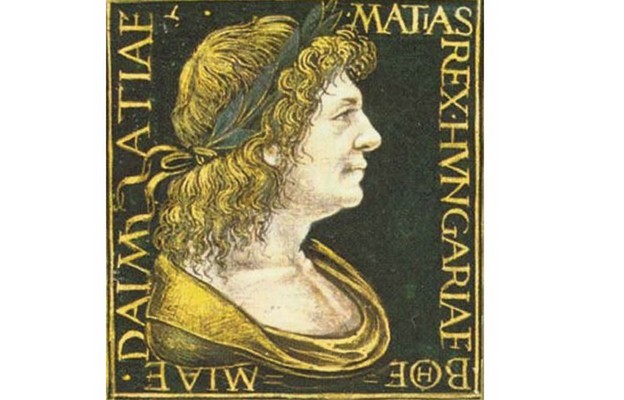 Maciej Korwin. Miniatura, ok. 1488 r