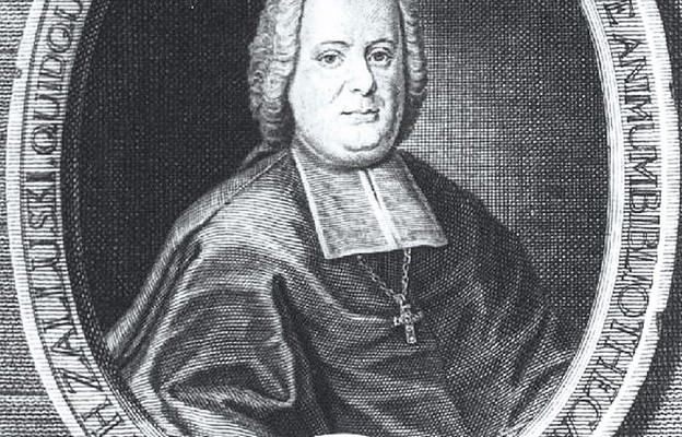 Józef Andrzej Załuski, współtwórca księgozbioru. Rycina z 1746 r.