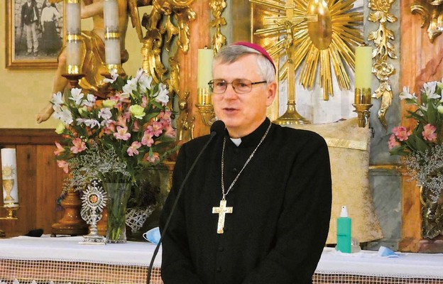 Biskup legnicki w Tyńcu podzielił się swoim wspomnieniem z pielgrzymami