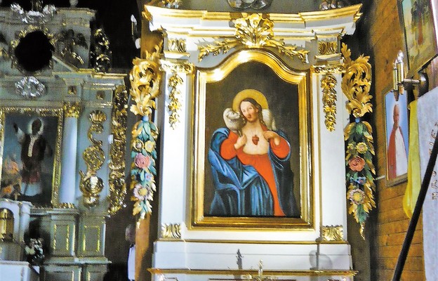 Obraz Pana Jezusa z otwartym sercem jest prawdopodobnie najstarszym
takim wizerunkiem w Polsce
