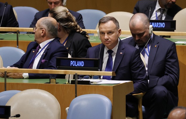 Prezydent Duda na szczycie ONZ: w planach rozmowy o odbudowie Ukrainy; w środę spotkanie z prezydentem USA