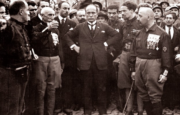 Benito Mussolini podczas marszu na Rzym, 28 października 1922 r.