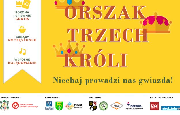 Baner promujący Świdnicki Orszak Trzech Króli