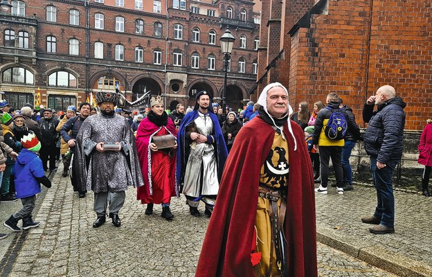 Mędrcy i książę Henryk Pobożny na czele orszaku