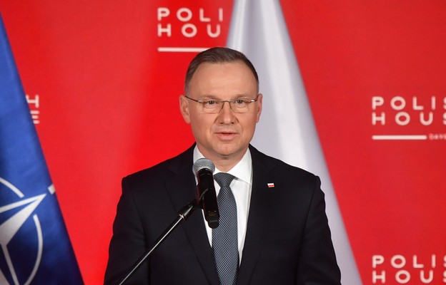 Prezydent RP Andrzej Duda na forum w Davos