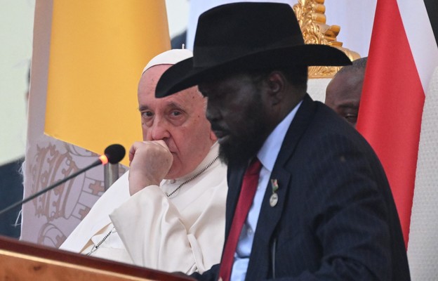Papież Franciszek i prezydent Sudanu Południowego Salva Kiir