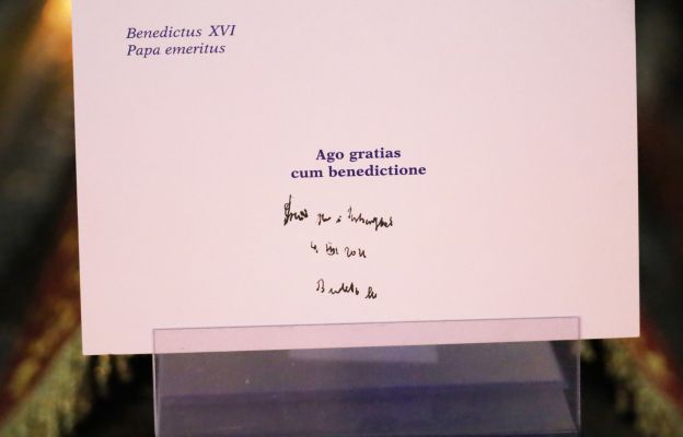 Oryginalny podpis papieża Benedykta XVI