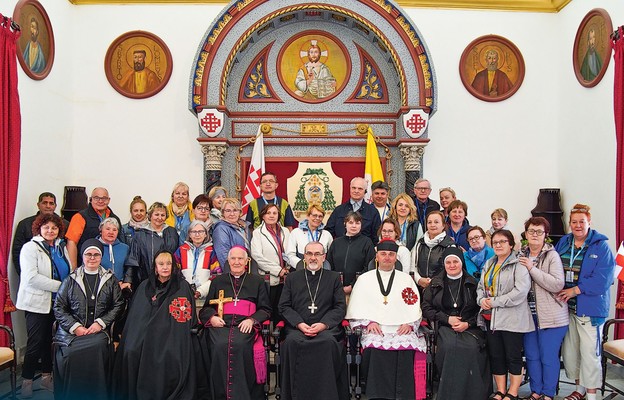 Grupa pielgrzymów z Polski w patriarchacie łacińskim w Jerozolimie