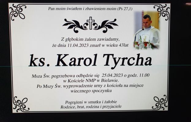 Nekrolog ks. Karola Tyrchry