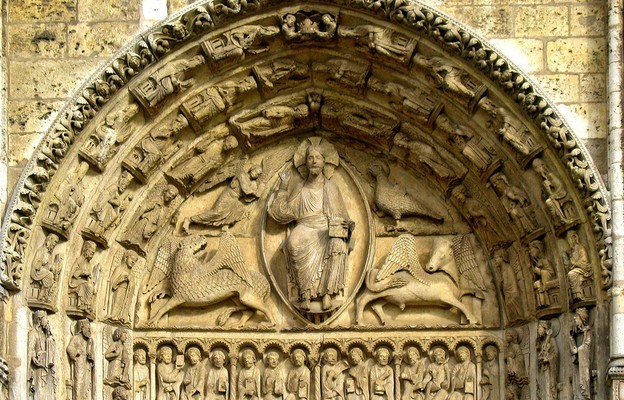 Tympanon z głównego portalu katedry w Chartres