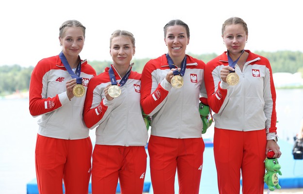 Polskie kajakarki w składzie: Karolina Naja, Anna Puławska, Adrianna Kąkol, Dominika Putto zdobyły złoty medal Igrzysk Europejskich
