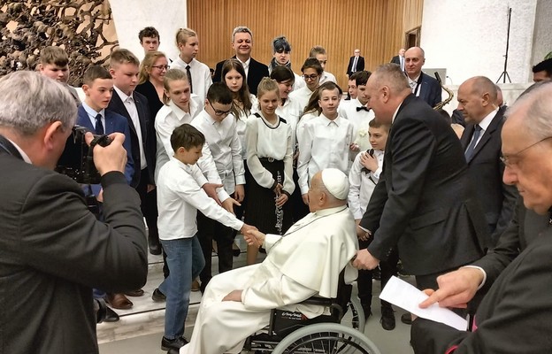 Radosne spotkanie z papieżem Franciszkiem