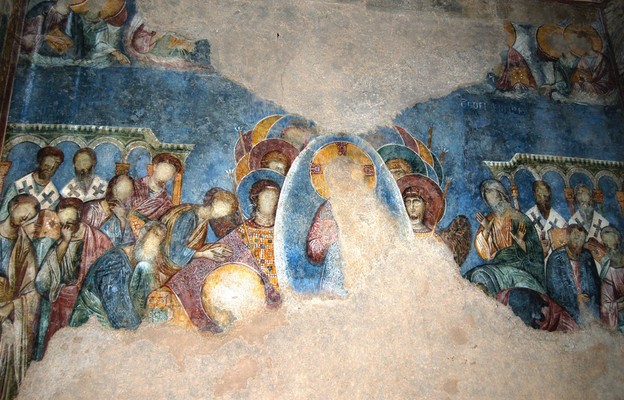 Abu Gosh. Fragment średniowiecznego fresku