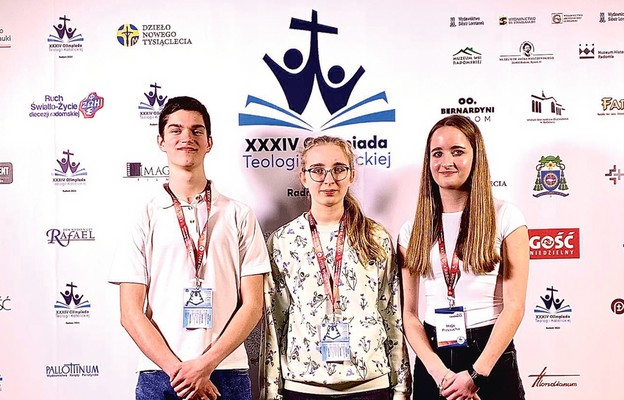 Uczestnicy finału 34. OTK z naszej diecezji. Od lewej: Piotr Matejuk, Łucja Bojnowska i Maja Przysucha