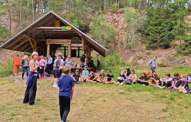 W siedlisku Hubertówka na trasie ścieżki przyrodniczo-łowieckiej