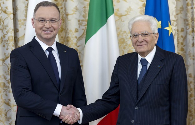 Prezydent Andrzej Duda spotkał się z prezydentem i z premier Włoch